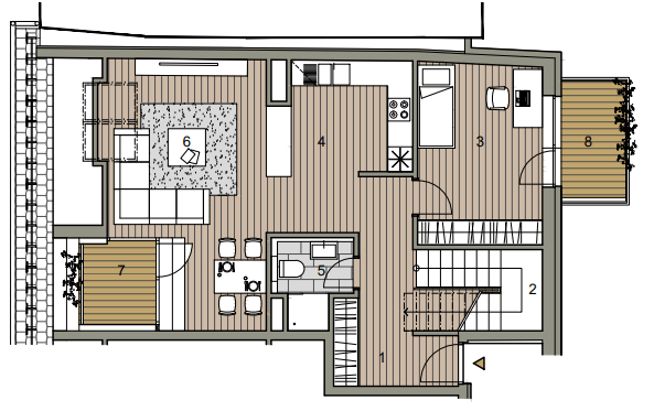 Predané: Novostavba Mezonet 4 izbový, širšie centrum v Bratislave, Beskydská ulica, 141m2, balkón a logia spolu 30,84m2, štandard.-7
