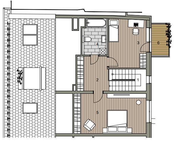 Predané: Novostavba Mezonet 4 izbový, širšie centrum v Bratislave, Beskydská ulica, 141m2, balkón a logia spolu 30,84m2, štandard.-6
