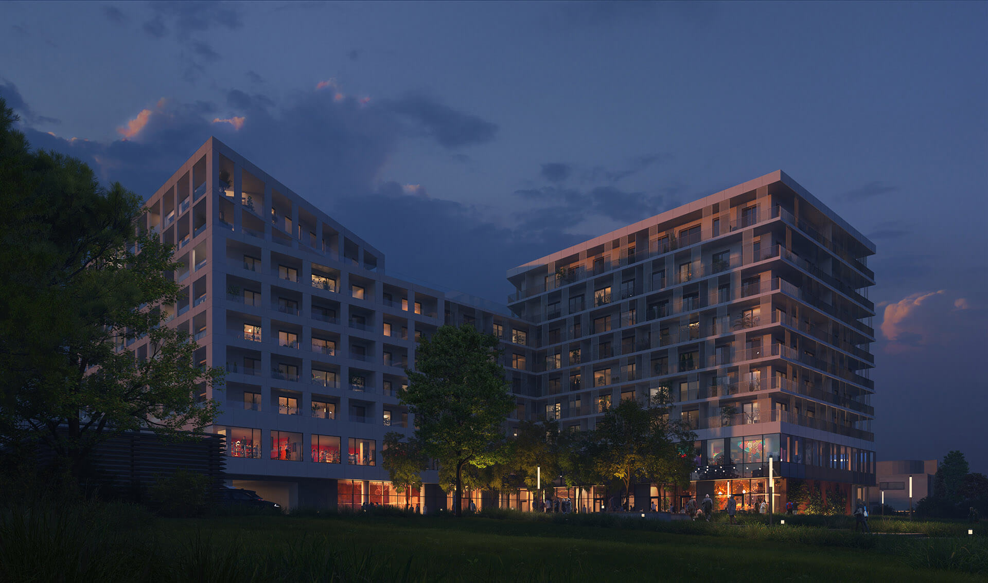 Predané: Na predaj tri 1 izbové byty v projekte Prístavná 1, Bratislava, úžitková plocha 41m2, balkón 6,6m2-1