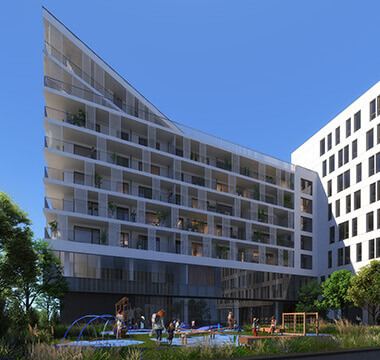 Predané: Na predaj tri 1 izbové byty v projekte Prístavná 1, Bratislava, úžitková plocha 41m2, balkón 6,6m2-2