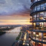 Predané: 2 Izbový byt,  Eurovea Tower, 56,4m2 úžitková, loggia 10,2m2, 33 poschodie, kobka 3,10 m2, Garážové miesto-3