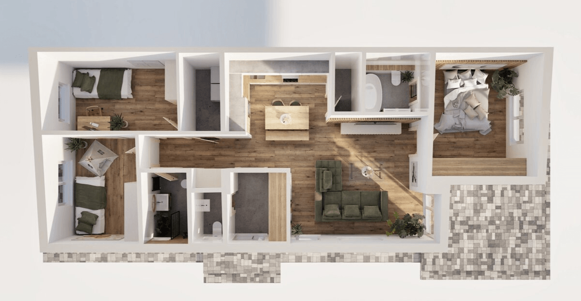 Novostavba 4-izbový rodinný dom, Šenkvice, úžitková 88,25m2, pozemok 400m2, 3 parkovania, výborná dostupnosť do Bratislavy-4