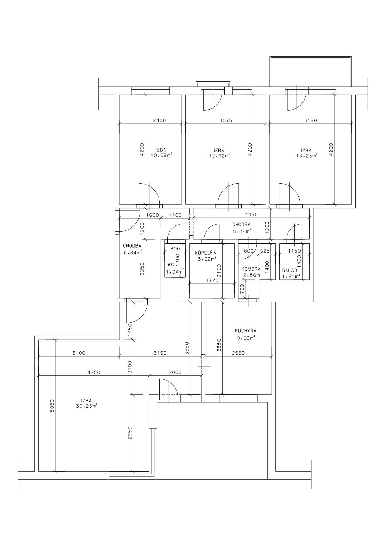 Priestranný 4-izbový byt 98m2, s dvoma lodžiami 15,7m2, s výhľadom, Martinengová ulica,  v prestížnej lokalite pri Horskom parku-14
